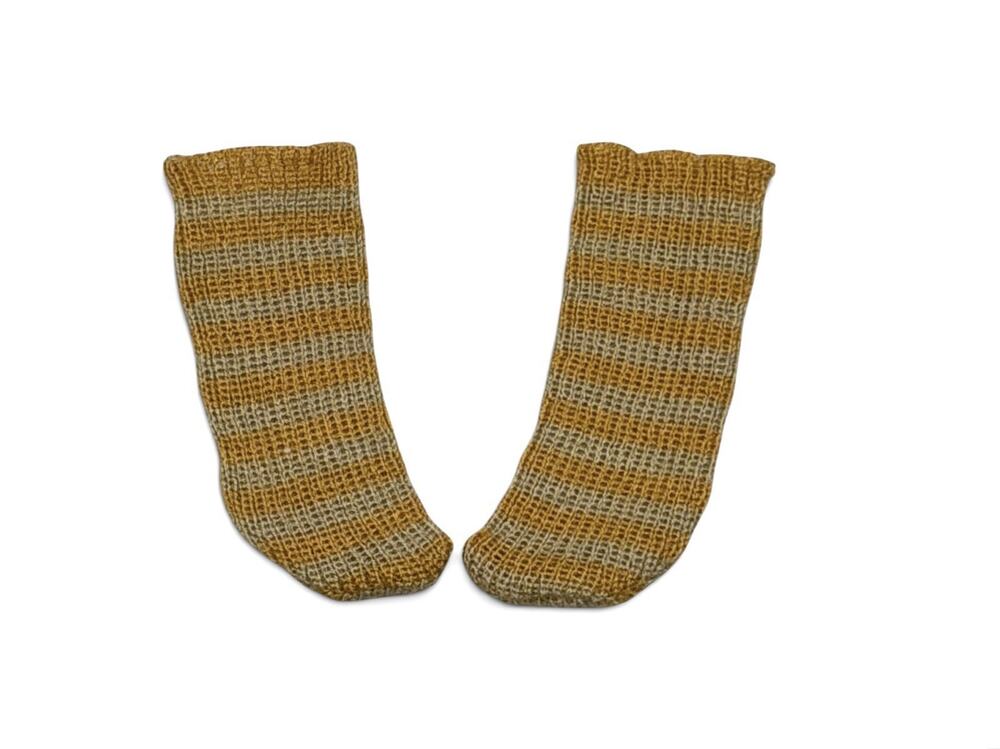 Pleasant Company American Girl Doll Striped Yellow Socks Kirsten's Meet Outfit
